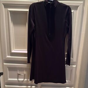 Elegant Black Long-Sleeve Dress